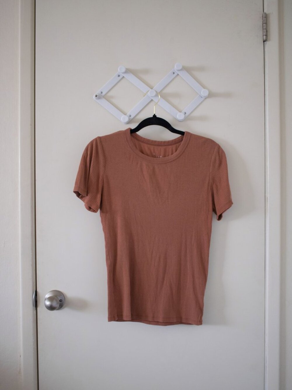 A New Day | Terracotta Short Sleeve Fitted Ribbed Tee
